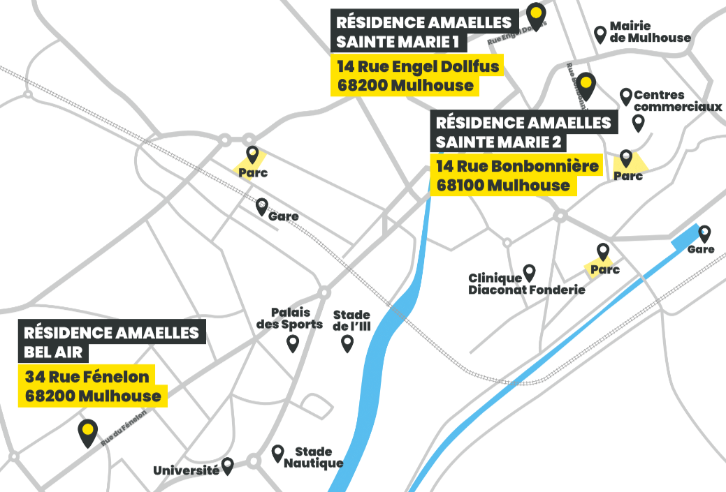 Réservez votre logement étudiants sur mulhouse dans les résidences amaelles