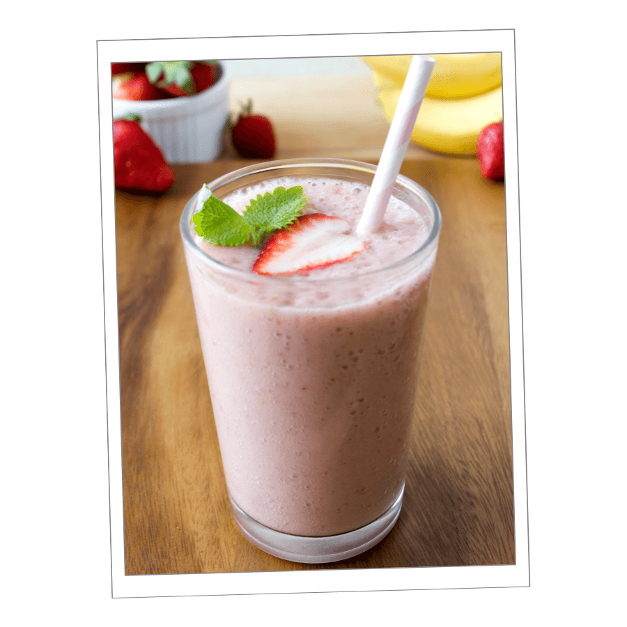 Recette de Smoothie fraise-menthe Bonus Cahier de Vacances Amaelles pour la famille